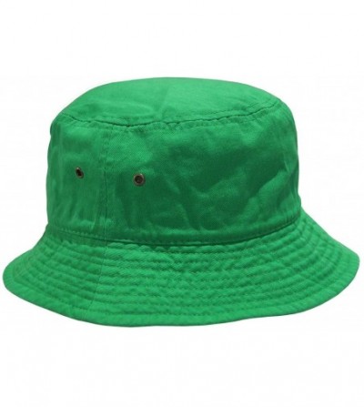 Bucket Hats Short Brim Visor Cotton Bucket Sun Hat - Kelly Green - CQ11Y2Q5KAJ