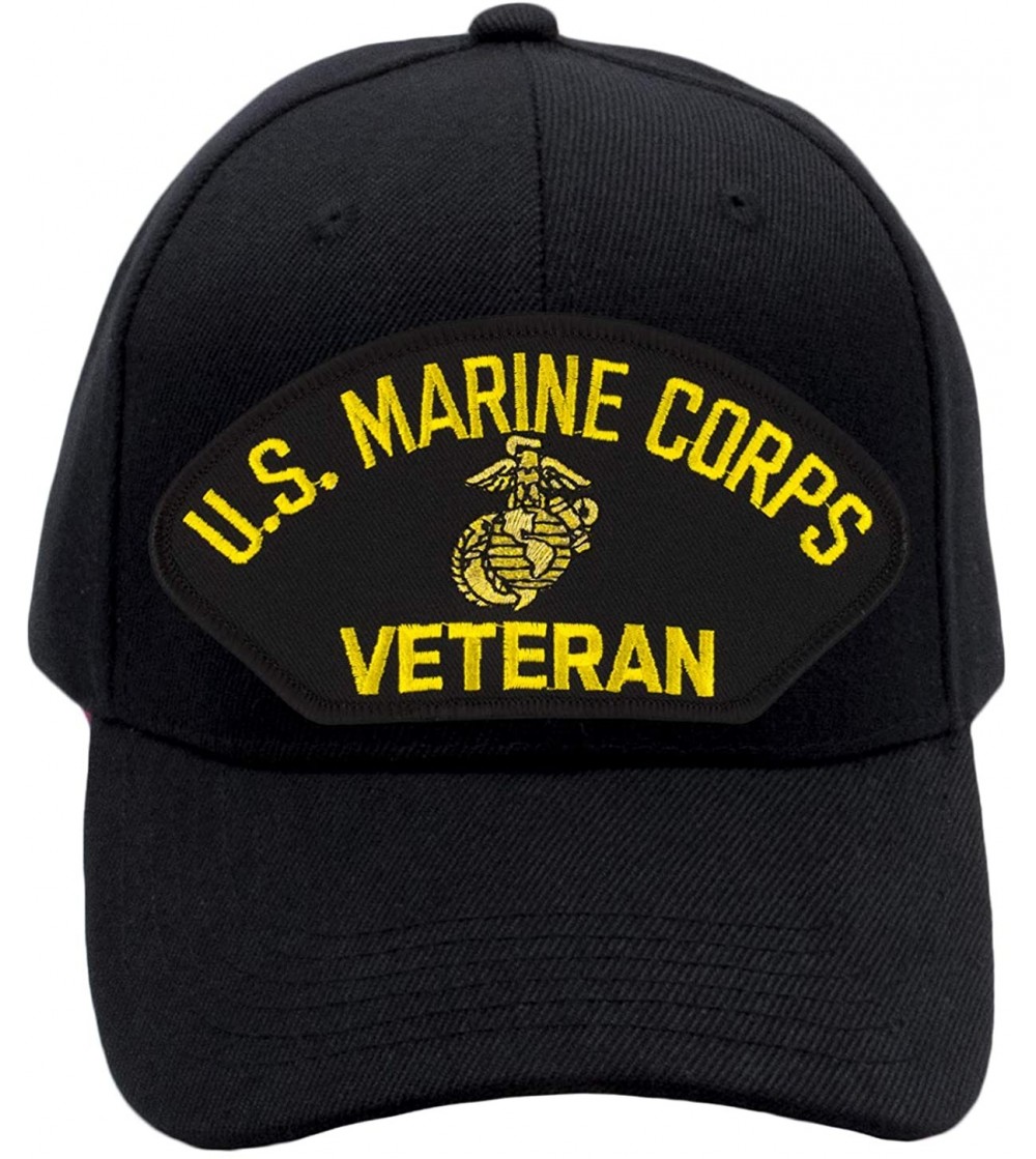 Baseball Caps US Marine Corps Veteran Hat/Ballcap Adjustable One Size Fits Most - Black - CP187WA0DQ8
