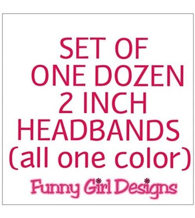 Headbands 1 DOZEN 2 Inch Wide Cotton Stretch Headbands OFFICIAL HEADBANDS - Available - Official Funny Girl Red - CU11L8HCYUP