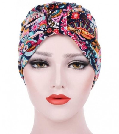 Skullies & Beanies Women Flower Elastic Turban Beanie Wrap Chemo Cap Hat - Grey - CW182M8RWX9