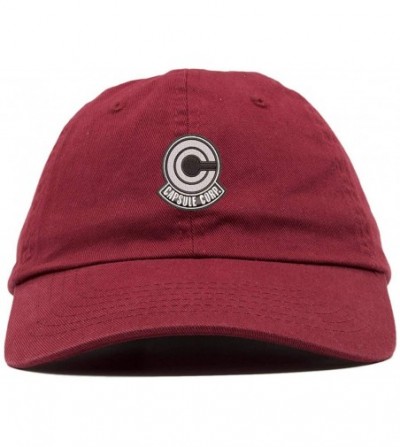Baseball Caps Capsule Corp Low Profile Low Profile Embroidered Dad Hat - Vc300_maroon - CE18QX653KU