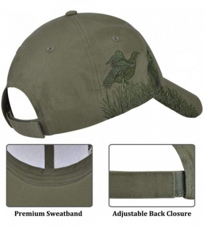 Baseball Caps Men's Hunting Fishing Hat Camo Series Adjustable Mesh Ball Cap 3D Embroidered - Olive Quail - CG18OQOR6CO