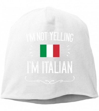 Skullies & Beanies I'm Not Yelling I'm Italian Wool Hat Women/Men Soft Stretch Knit Beanie Hat Winter Warm Skull Cap - White ...