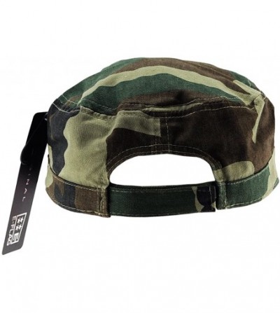 Baseball Caps Fashionable Solid Color Unisex Adjustable Strap Cadet Cap - Camo - C011KMUUWPX