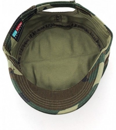 Baseball Caps Fashionable Solid Color Unisex Adjustable Strap Cadet Cap - Camo - C011KMUUWPX