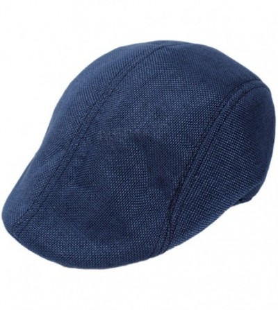 Skullies & Beanies Cotton Male Ladies Casual Newsboy Caps Berets - Dark Blue - CV1872NXLZ5
