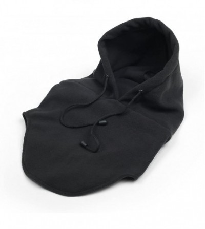 Balaclavas Balaclava Thicken Warm Hat Fleece Hood Ski Face Cover Mask- Black - C912O85JVET