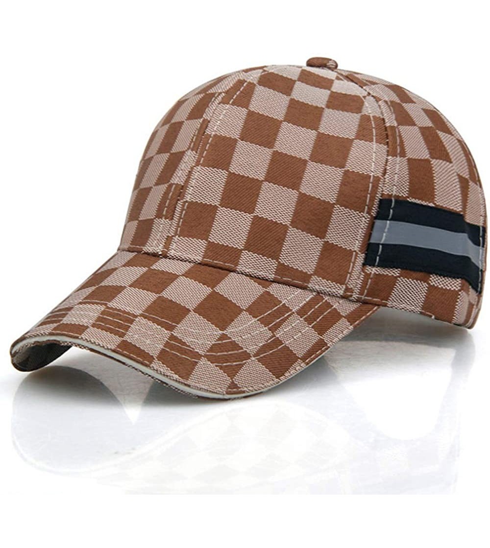 Baseball Caps Unisex Adjustable Fashion Leisure Baseball Hat-Classic Lattice Sunshade Cap - C518RXXMWQU