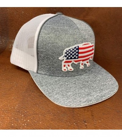 Baseball Caps USA Buffalo Adjustable Hat - Heather Grey/White - C118ZTYORIQ