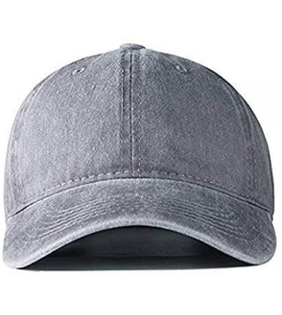 Baseball Caps Men Women Baseball Cap Vintage Cotton Washed Distressed Hats Twill Plain Adjustable Dad-Hat - Grey/3 - CH194QWTKXI