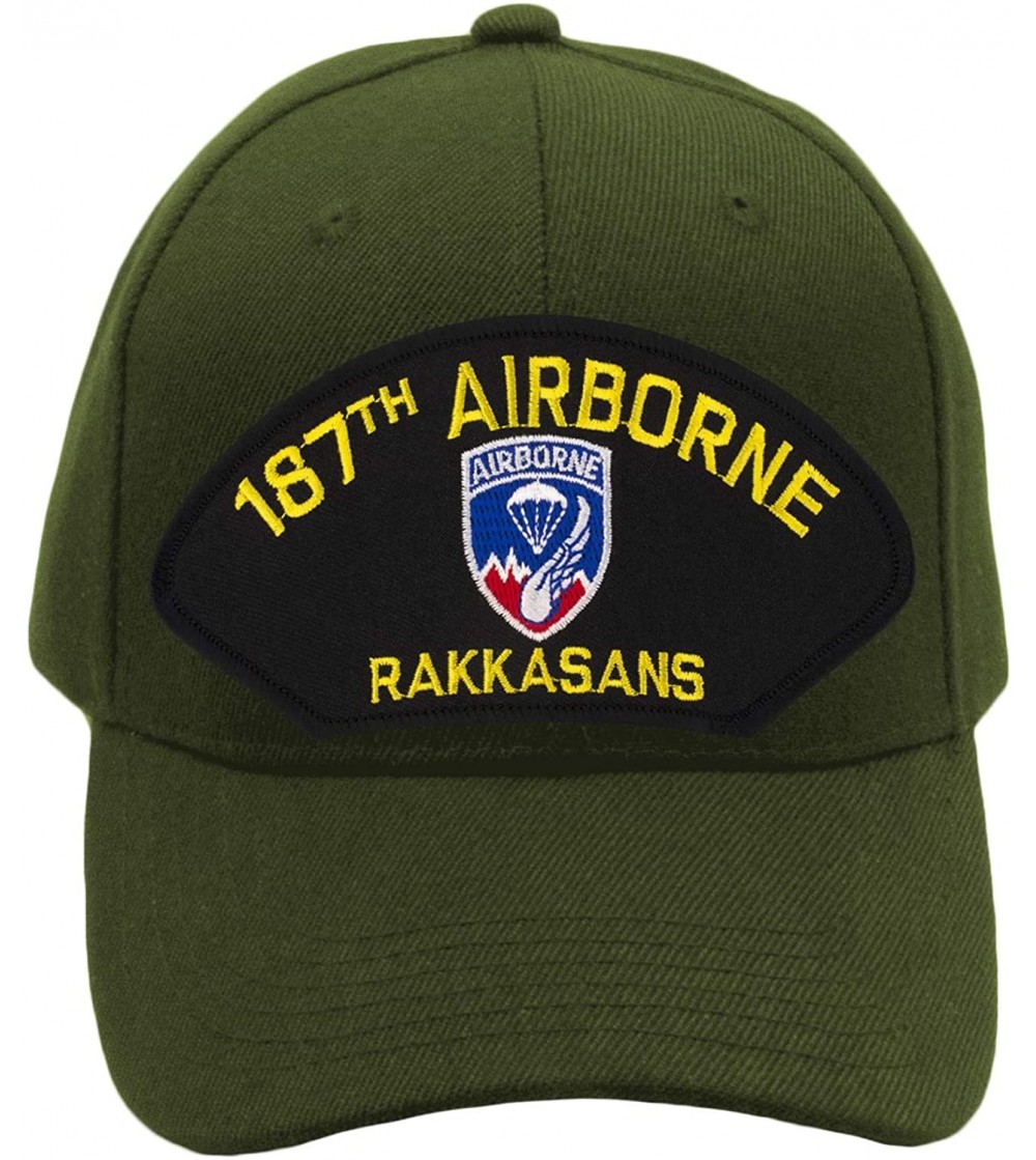 Baseball Caps 187th Airborne Hat/Ballcap Adjustable One Size Fits Most - Olive Green - CJ18KOGCORA