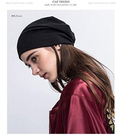Skullies & Beanies Hip-Hop Knitted Hat for Mens Womens Black Crow Unisex Cuffed Plain Skull Knit Hat Cap Head Cap - Red - CK1...