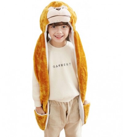 Skullies & Beanies Winter Animal Hat Set Cap 3-17yr Kids Cosplay Party Costume Toy - Monkey - CC11QMIHM4D