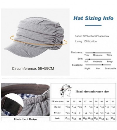 Newsboy Caps Packable Beret Newsboy Cap for Women Spring Summer Winter Gatsby Visor Hat 55-59 cm - 1085-grey - CP18II7KGIX