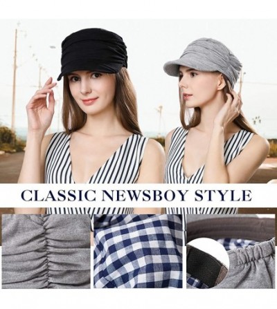 Newsboy Caps Packable Beret Newsboy Cap for Women Spring Summer Winter Gatsby Visor Hat 55-59 cm - 1085-grey - CP18II7KGIX