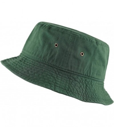 Bucket Hats Women's Low Profile Washed Cotton Bucket Hat Foldable Sun Buckets Cap - Armygreen - CE18U2DX5S3