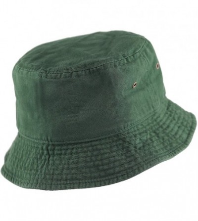 Bucket Hats Women's Low Profile Washed Cotton Bucket Hat Foldable Sun Buckets Cap - Armygreen - CE18U2DX5S3