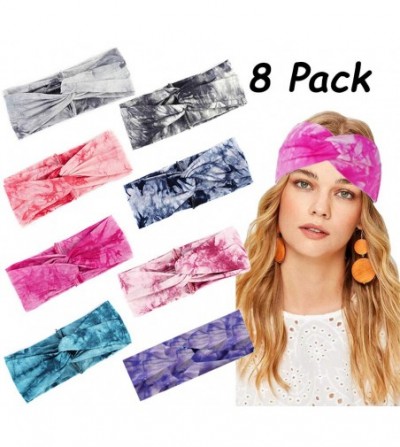 Cold Weather Headbands Headband Fashion Running Athletic Knotted - 8Pcs Bohemian Headbands for Women - CY18SSIUA7Q
