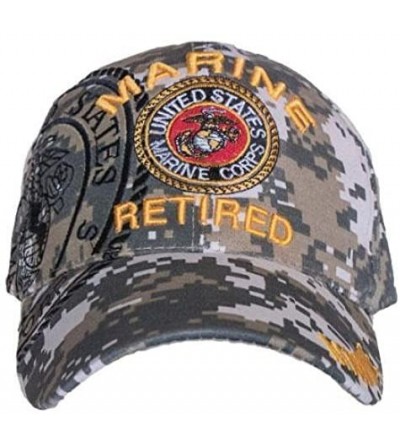 Skullies & Beanies ACU Digital Camo USMC Marines Marine Retired Veteran Baseball Hat Cap - C911GGF0KBT