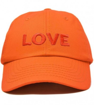 Baseball Caps Custom Embroidered Hats Dad Caps Love Stitched Logo Hat - Orange - CK18M7XDWWH