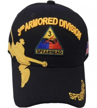 Baseball Caps US Warriors U.S. Army 1st 2nd 3rd Armored Division Baseball Hat One Size Black - 3rd Armored Division - CH18O50...