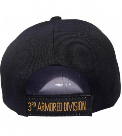 Baseball Caps US Warriors U.S. Army 1st 2nd 3rd Armored Division Baseball Hat One Size Black - 3rd Armored Division - CH18O50...