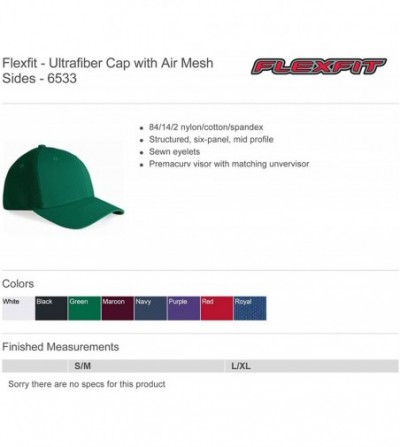 Baseball Caps Ultrafiber Cap with Air Mesh Sides - 6533 - CN12DELP7WJ