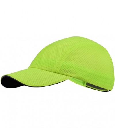 Baseball Caps Race Day Performance Running Hat - The Lightweight- Quick Dry- Sport Cap for Men - Highlighter Yellow - CT18CSX...