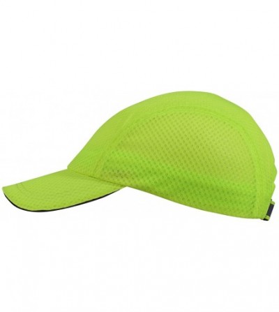 Baseball Caps Race Day Performance Running Hat - The Lightweight- Quick Dry- Sport Cap for Men - Highlighter Yellow - CT18CSX...