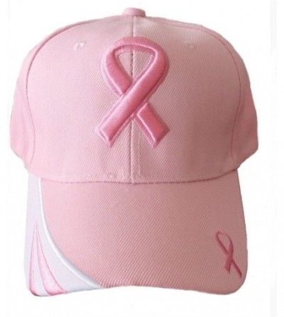 Baseball Caps Men's/Women's Pair of Two (2) Breast Cancer Awareness Black & Pink Ribbon Caps Hats - CR125F5M5I1