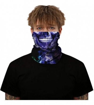 Balaclavas Men Women Face Bandana Dust Mask Balaclava Neck Gaiter Wrap Cool Printed (Multi-Function) - Z- Cool Skull Mask - C...