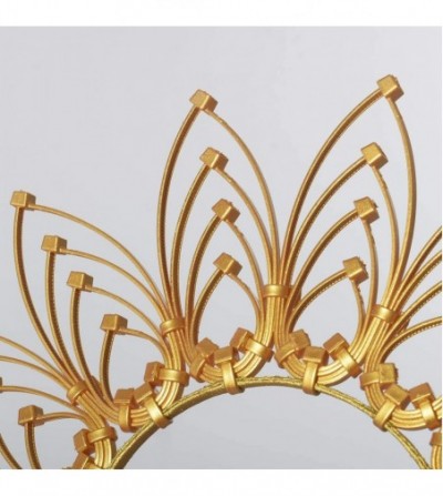 Headbands Gothic Crown Halo Crown Sunburst Zip Tie Headband Feather Crown Gold - Thailand Gold - CW192K63337