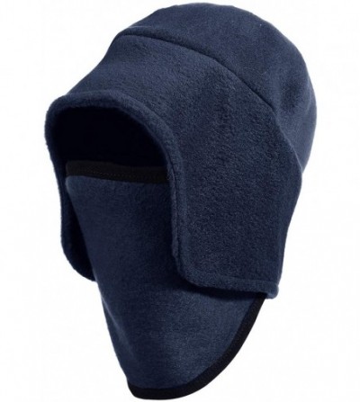 Skullies & Beanies Fleece 2 in 1 Hat/Headwear-Winter Warm Earflap Skull Mask Cap Outdoor Sports Ski Beanie for Men&Women - CJ...