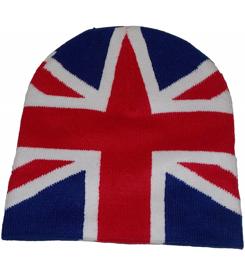 Skullies & Beanies Great Britain Uk English Union Jack Flag Beanie - C011MXCLUMH