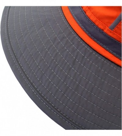 Sun Hats UPF50+ Fishing Cap Fashion Cool Outdoor Sun Hats Summer Outdoor Sun Hat - Orange+deepgrey - CU182E5MIZM