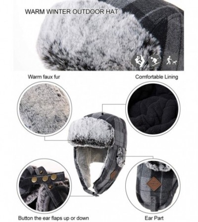 Skullies & Beanies Cotton Trapper Hat Faux Fur Earflaps Hunting Hat Warm Pillow Lining Unisex - 89079_green - C818ZUM8GHX
