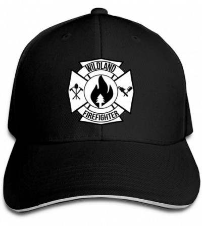 Baseball Caps Wildland Firefighter Maltese Cross Unisex Hats Trucker Hats Dad Baseball Hats Driver Cap - Black - CN18X4WNWZC
