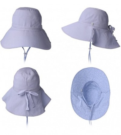 Sun Hats UV Protection Summer Sun Hat Women Packable Cotton Ponytail Chin Strap 55-59CM - 99057_lightgray - CT18DQZKZ0C