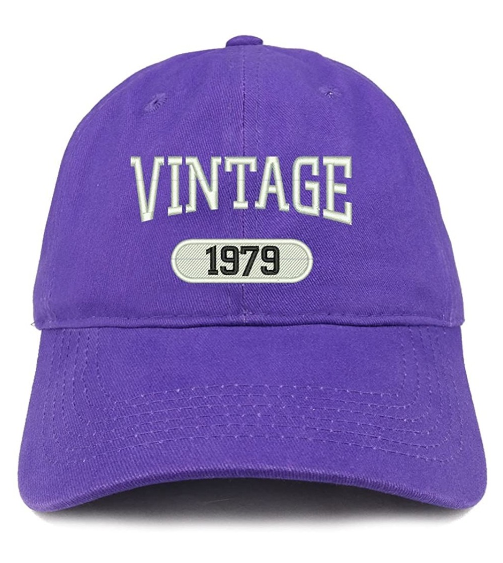 Baseball Caps Vintage 1979 Embroidered 41st Birthday Relaxed Fitting Cotton Cap - Purple - CE180ZQ3W2N