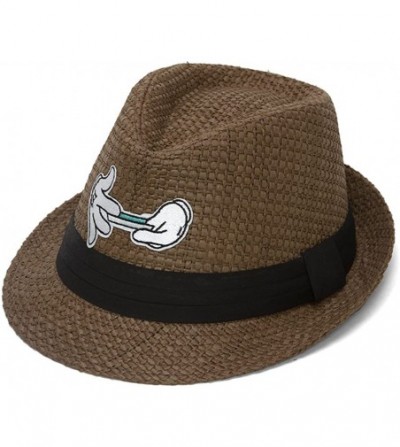 Fedoras Straw Fedora w/Patch (Various Fun Styles) - Hands Rolling - CU1227DISJJ