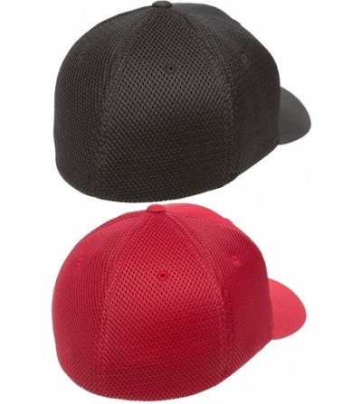 Baseball Caps Ultrafibre Airmesh Fitted Cap - 2pack 1-black & 1-red - CT12EKOHREZ
