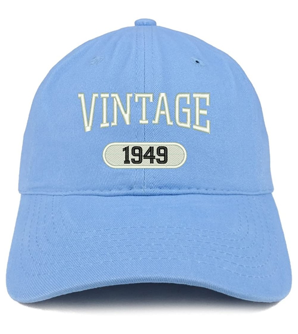 Baseball Caps Vintage 1949 Embroidered 71st Birthday Relaxed Fitting Cotton Cap - Carolina Blue - C6180ZG5DNM