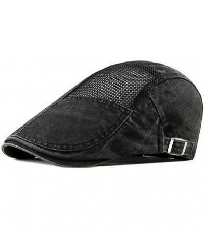 Newsboy Caps Men Breathable Mesh Summer Hat Cotton Newsboy Beret Ivy Cap Cabbie Hats - CJ199D20CMG