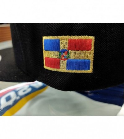 Baseball Caps Dominican Republic Shield Snapback Cap - Black/M.gold - C312BBYRT4Z