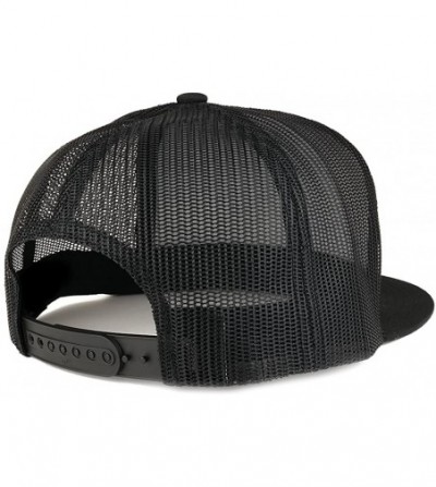 Baseball Caps Blondie and Brownie Embroidered 5 Panel Flat Bill Mesh Cap - Black - C818CZNT325