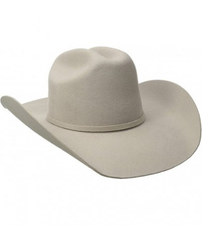 Cowboy Hats Silver Belly Wool Self Band Dallas Hat - Silver Belly - C211HU8VUOH