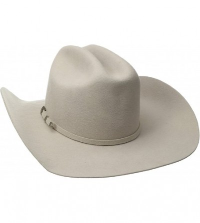 Cowboy Hats Silver Belly Wool Self Band Dallas Hat - Silver Belly - C211HU8VUOH