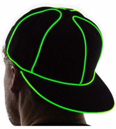Baseball Caps Light Up Snapback Hat Boys & Girls LED Baseball Accessory - Green - CC120FWS2BX