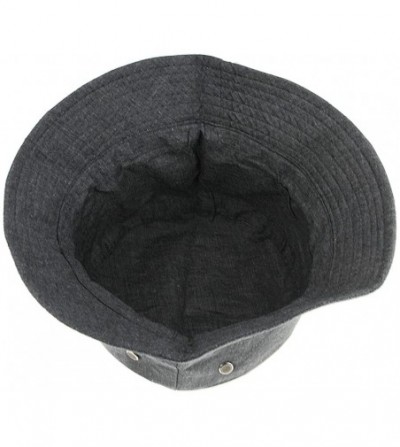 Bucket Hats Unisex Women Folding Cotton Outdoor Travel Fishing Flat Sun Visor Bucket Hat Cap - Light Grey - C612EL3INLL