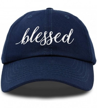 Baseball Caps Blessed Women's Baseball Cap Soft Cotton Dad Hat - Navy Blue - CJ18RO9W6LN